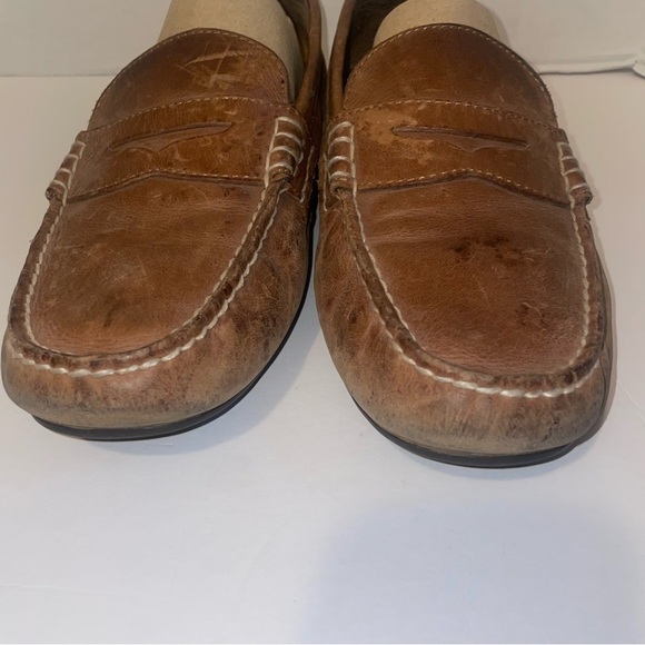 Polo Ralph Lauren Wes Brown Leather Penny‎ Loafers Size 10.5 - Picture 3 of 7